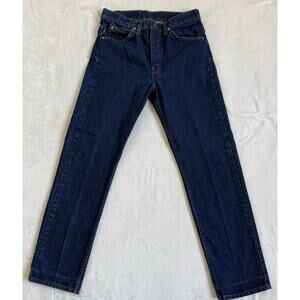 Vintage Levis 505 Jeans 31x30 Dark Wash Straight Blue Orange Tab Denim